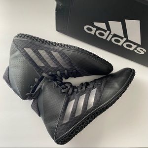 Adidas Black Mat Wizard 4 Wrestling Shoes